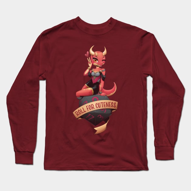 Roll For Cuteness - Kobold Long Sleeve T-Shirt by redappletees